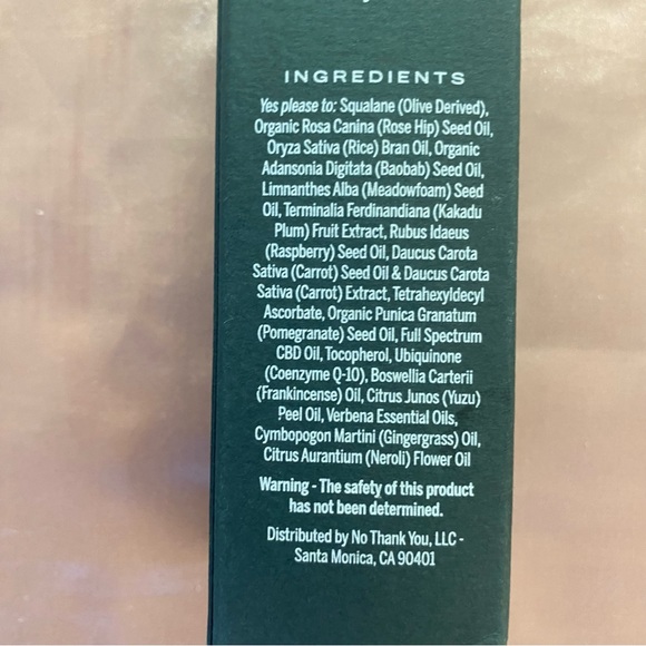 3/$65 No, Thank You - An Oil For All Day - C•B•D• Infused Facial Oil - Picture 5 of 5
